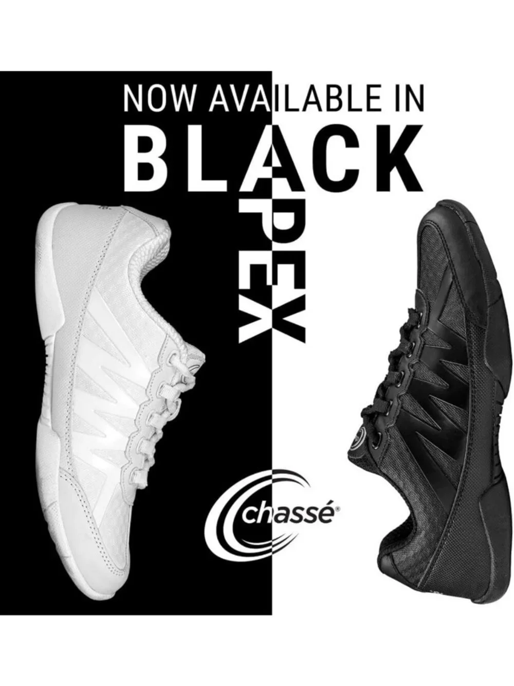 Stylish White & Black Cheerleading Shoes for Girls | Apex Performance Footwear